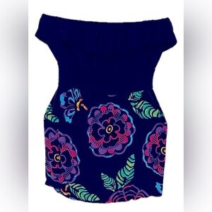 Floral sundress strapless Garden party or summer Picnic